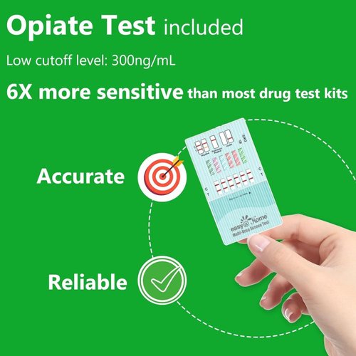 5 Pack Easy@Home 6 Panel Instant Urine Drug Test with Most Sensitive and Comprehensive OPI Test, Testing MOP (OPI 300), BUP,BZO,COC,MTD,OXY, FSA or HSA Eligible #EDOAP-865