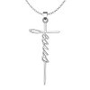 The Positive Christian Jesus Cross Necklace - Adjustable 20" Stainless Steel Jesus Necklace - Silver Christian Jewelry - Faith Jewelry Gift for Christmas, Wedding, Anniversary