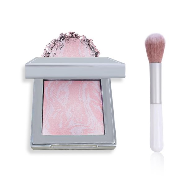 WALULAN Face Blush Foundation Natural Brightening Silky Moisturizing Sodium Hyaluronate Bakery Crafted Glittering Powder