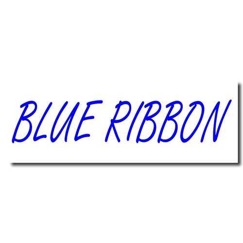 Classroom Stamp - Large Self-Inking Blue Ribbon Stamp with Vibrant Red Ink, Ideal for Computer Science Teachers, 7/8 x 2-1/4 Size - Durable and Easy to Use, Ideal for Grading and Feedback