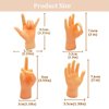 AQKILO Tiny Hands Miniature Finger Puppets with Left and Right Hand, Party Favors, Educational, TikTok Toys, 8 Pieces (4 Mixed Style)
