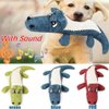 NABOKIO Pet Dog Chews Toy,Pet Dog Toy Plush Linen Bite-Proof Crocodile Toy Stuffed Animals Crocodile for Pet Dog Squeaky Noise Training Supplies Cleaning Teeth Toy (Green)