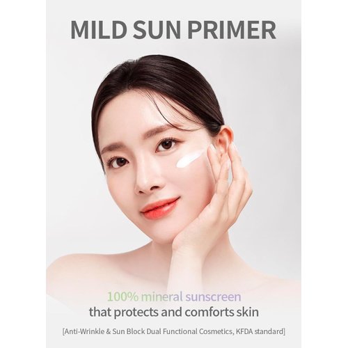 Terrazen Korean Face Primer SPF40 - Purple Tinted Makeup Base for Dull, Sensitive Skin - Color Correcting, Moisturizing, Anti-Yellow Tone Corrector(Primer - Purple Tinted)