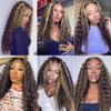 Niciitysi P1B/27 Highlight Bundles Human Hair Highlight Deep Wave Human Hair Bundles Highlight 16 18 20 inch Brazilian Virgin Remy Hair Extensions Two Tone Black Mixed With Blonde Human Hair Bundles