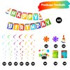 Shappy 25 Pieces Art Painting Party Decorations Includes 1 Happy Birthday Art Banner 12 Painting Birthday Card and 12 Art Hanging Swirl for Art Painting Theme Birthday Party Supplies