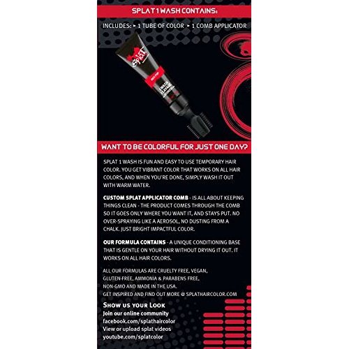 Splat 1 Wash Temporary Hair Dye (Red Pop)