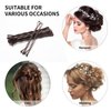 Mini Brown Bobby Pins Holder - 200 PCS Brown Bobby Hair Pins for Women Thick Hair Styling Small Bobby Pins with Clear Box