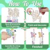 CHGCRAFT 15Set Fairy Painting Wooden Wind Chime Fairy Wind Chime Kit Wooden Arts and Crafts for DIY Paint Art Activity for Party Decoration Birthday Gifts