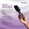 Ergo Super Gentle Mini Paddle Brush for Blow Drying - Hair Brushes for Women with Thick or Thin Hair - Dual Hairbrush for Women - Detangler Hair Brush - Gently Detangles Curly or Wet Hair - ERG750