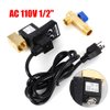 LyeXD 1/2" Automatic Electronic Drain Valve Kit, AC110V Compressor Source Automatic Electronic Timed Air Tank Water Moisture Drain Valve With Power Cable for Air Compressors