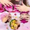 192Pcs Fake Press on Nails for Kids Pre-glue Full Cover Short False Nail Tips Stick on Nails for Kids Children Lovely Gift Girls Nail Art Decoration