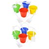 The Dreidel Company Beach Day Playsets (Pack of 8) 4.25" Sand Bucket Play Set Box Includes, 1 Pail, 1 Shovel Toy for Boys and Girls Birthday Party Favor