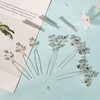 Yandino 9 Pieces wedding hair accessories Bride Wedding Pearl Hair Pins Flower Hair Piece Rhinestone Bridal Hair Accessories for Women