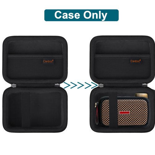 Canboc Hard Carrying Case for Positive Grid Spark GO 5W Ultra-Portable Smart Guitar Amp, Electric Guitar Speaker Box, Mesh Pocket fits Cable, Black