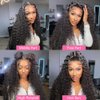 RAYFOG Deep Wave Lace Front Wigs Human Hair Pre Plucked 180% Density 13x4 Deep Curly HD Transparent Lace Frontal Wigs Human Hair for Women (deep wave lace front wigs human hair, 28 Inch)