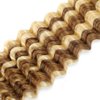 DSEKCAIN P27/613 Human Braiding Hair Deep Wave Bulk Human Hair For Braiding Crochet Bohemian/Boho Knotless Braids Micro Braiding Hair Wet And Wavy 100gram (2 of 50g) Highlight Blonde Color 18 Inch