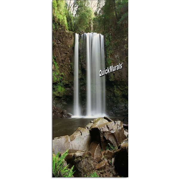 Peel and Stick 36inch W x 84inch H 3D Instant Door/Wall Mural Printed ON SELF Adhesive Canvas! Removeable & Re-usable! (Serenity Waterfall Door Mural)