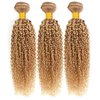 #27 Blonde Human Hair Bundles Curly Bundles Human Hair 26 28 30Inch 3 Bundles Human Hair Curly Human Hair Bundles 10A Unprocessed Brazilian Virgin Hair Color 27 Human Hair Bundles (#27-JC-26 28 30)