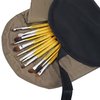 Bdellium Tools Professional Makeup Brush Travel Series - Eyes 12pc. Brush Set with Roll-Up Pouch