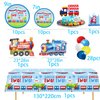 Train 2nd Birthday Party Decorations，Chugga Chugga Two Two Party Decorations,2nd Birthday Party Decorations Boy