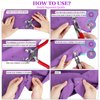 CHEPULA Craftsmanship DIY 200 Sets Metal Snaps Buttons with Fastener Pliers Press Tool Kit for Sewing and Crafting (10 Colors,9.5mm) (Hollow)