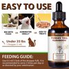 Mushroom Drops for Cats, Natural Cat Immmune Mushroom Liquid Drop with Turkey Tail Mushroom Extract for Immune Support, Digestive & Joint Mobility, Pet Mushroom Herbal Supplement - 2 fl oz (60 ml)