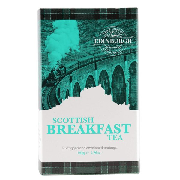 Edinburgh Tea & Coffee Company, Scottish Breakfast Tea, 25 Count Envelope/Tag Teabags
