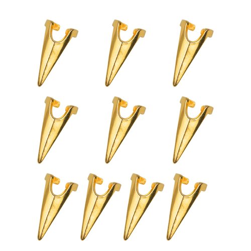 10 Pieces Metal Hair Parting Ring Adjustable Hair Selecting Tool for Sectioning Hair Extensions, Hair Braiding, Hair Styling (Gold)