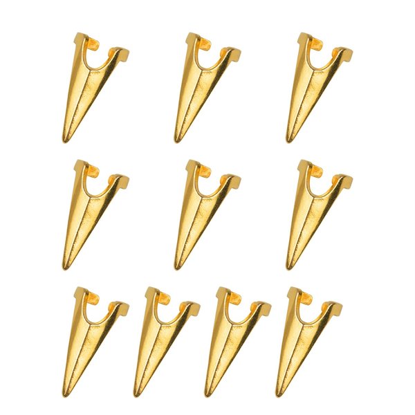 10 Pieces Metal Hair Parting Ring Adjustable Hair Selecting Tool for Sectioning Hair Extensions, Hair Braiding, Hair Styling (Gold)