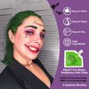 Joker Tattoos Temporary and Hair Wax - Halloween Joker Tattoos 6 Sheets and 20g Green Hair Wax Temporary, Fake Tattoos for Joker, Joker Accessories Perfect for Cosplay, 2 Eyebrow Brushes