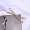 OBTANIM 2 Pcs X Shaped Crystal Hair Pins Cute Metal Shiny Hair Clip Rhinestone Bobby Pin Sparkly Barrette for Women Girls Styling Accessories (Gold)
