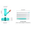 POOLWHALE Portable Pool Vacuum Jet Underwater Cleaner W/Brush,Bag,6 Section Pole of 56.5"(No Garden Hose Included),for Above Ground Pool,Spas,Ponds & Fountains