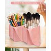 MONSTINA Makeup Brush Holder Professional Cosmetic Makeup Brush Organizer Stand-up Makeup Cup Makeup Artist Case (Pink)