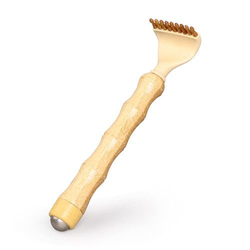 HEYSONG Bamboo Back Scratcher for Easy to Reach Itch Point Self-Therapeutic Telescoping Office Daily Body Scratcher IF0007