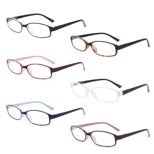IVNUOYI 6 Pack Reading Glasses Blue Light Blocking with Spring Hinges,Colors Lightweight Readers for Women,Anti Glare UV Computer Eyeglasses 4.0