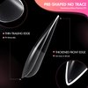 Ranrose Long Almond Nail Tips: 240pcs Gel x Nail Tips Full Cover Almond False Nail 12 Sizes Half Matte Pre-shape Acrylic Almond Shaped Press On Nail Tips DIY Nail Salon