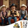 Ulmisfee 96PCS Western Cowboy Cowgirl Party Favors 72PCS Wild West Tattoos 24PCS Western Rodeo Slap Bracelets Wristbands for Yee Haw Western Wild West Country Party Decoration favors