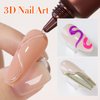 Double Rhythm 3D Gel Nail Art Sculpting Gel No Wipe Nail Glue for Drawing,Molding, Sculpture and Decoration 15g Clear