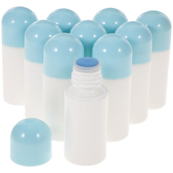 Beavorty Plastic Containers 10Pcs Empty Sponge Head Applicator Bottle Plastic Liquid Bottles Skin Care Scalp Hair Care Bottles for Medicine Cosmetic Travel 50ml Travel Travel Travel Dmso