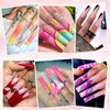 No C Curve 3XL Square Nail Tips-Clear Acrylic Square Shape Nail Tips SITELENABY 360 pcs Flattened Half Cover False Nails for Nail Salons and DIY French ABS Nail Art Tips 12 Size