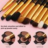 Docolor Eye Makeup Brushes 10Pcs Skull Printed Eyeshadow Makeup Brush Set Blending Concealer Eyebrow Eye Liners Premium Synthetic Eyeshadow Crease Brow Brush