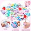 JOYIN 30 Packs Valentine’s Day Gift Cards with Heart Pop Bubble Keychain, Mini Pop Squeeze Toys, Stress Relief Fidget Toys for Kids Valentine's Party Favors, Classroom Exchange and Game Prizes