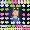 50 Pcs Night Glow Hair Bands Baby Hair Ties for Toddler Girls Elastic Rubber Bands Hair Scrunchies for Toddler Girls Cute Luminous Elastic Heart Rabbit Cartoon Ponytail Holders Hair Accessories