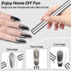 ZIRATONES Cat Eye Magnet for Nails, 5.9inch Super Long Double-head Nail Polish Magnet Pens Magnet Stick 3D Magnetic Cat Eye Gel Polish Nail Art Tool, for Home DIY, Salon, Studio