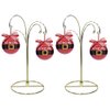 HOHIYA Ornament Display Stand Holder Christmas Hanger Hook Dog Cat Glass Ball Bauble 4 Arms 12inch Gold 2 Pcs Taiwan Made