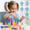 Toddler Montessori Toys Wooden Beads Sequencing Toy Set, Stacking Blocks, Matching Shapes, Lacing Beads, Shape Sorter Toys for 2 3 4 5 Year Old Boys Girls, STEM Preschool Learning Toys Gifts for Kids