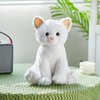 Houwsbaby Light up Cat Stuffed Animal LED Glowing Kitty Plush Toy Floppy Kitten Toy Night Lights Birthday Gifts for Kids Toddler Girls, White, 12''