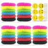 Mosquito Repellent Bracelets 30 Pack, Individually Wrapped Mosquito Repellent Bands, Waterproof Mosquito Repellent Wristbands with 36 Pcs Mosquito Repellent Stickers for Kids Adults Indoor Outdoor