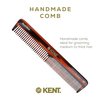 Kent 5T 6.6 Inch Double Tooth Dressing Comb, Multi-Purpose Styling and Grooming Comb for Hair, Beard, and Mustache - Coarse and Fine Teeth for Men, Women, and Kids. Made in England