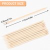 JANYUN 200 Pcs Eyebrow Wax Sticks, Waxing Applicator Sticks, Wooden Waxing Spatulas for Hair Removal Small Sticks or Wood Craft Sticks,Orange Wood Nail Sticks(Without Handle)